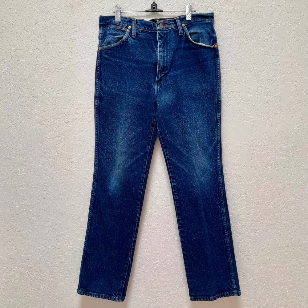 VTG Wrangler 937 USA Cowboy Cut Slim Fit‎ Straight Leg Jeans Dark Wash Western